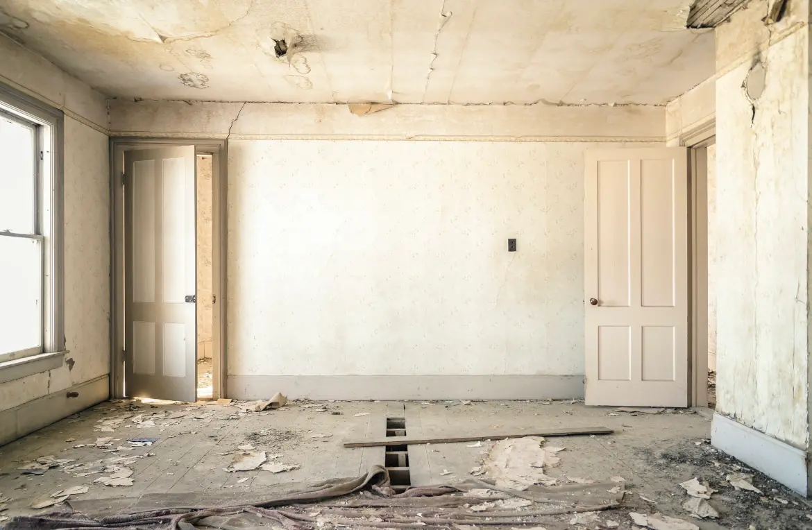 Waste disposal crew managing a cleanout project in Hebron